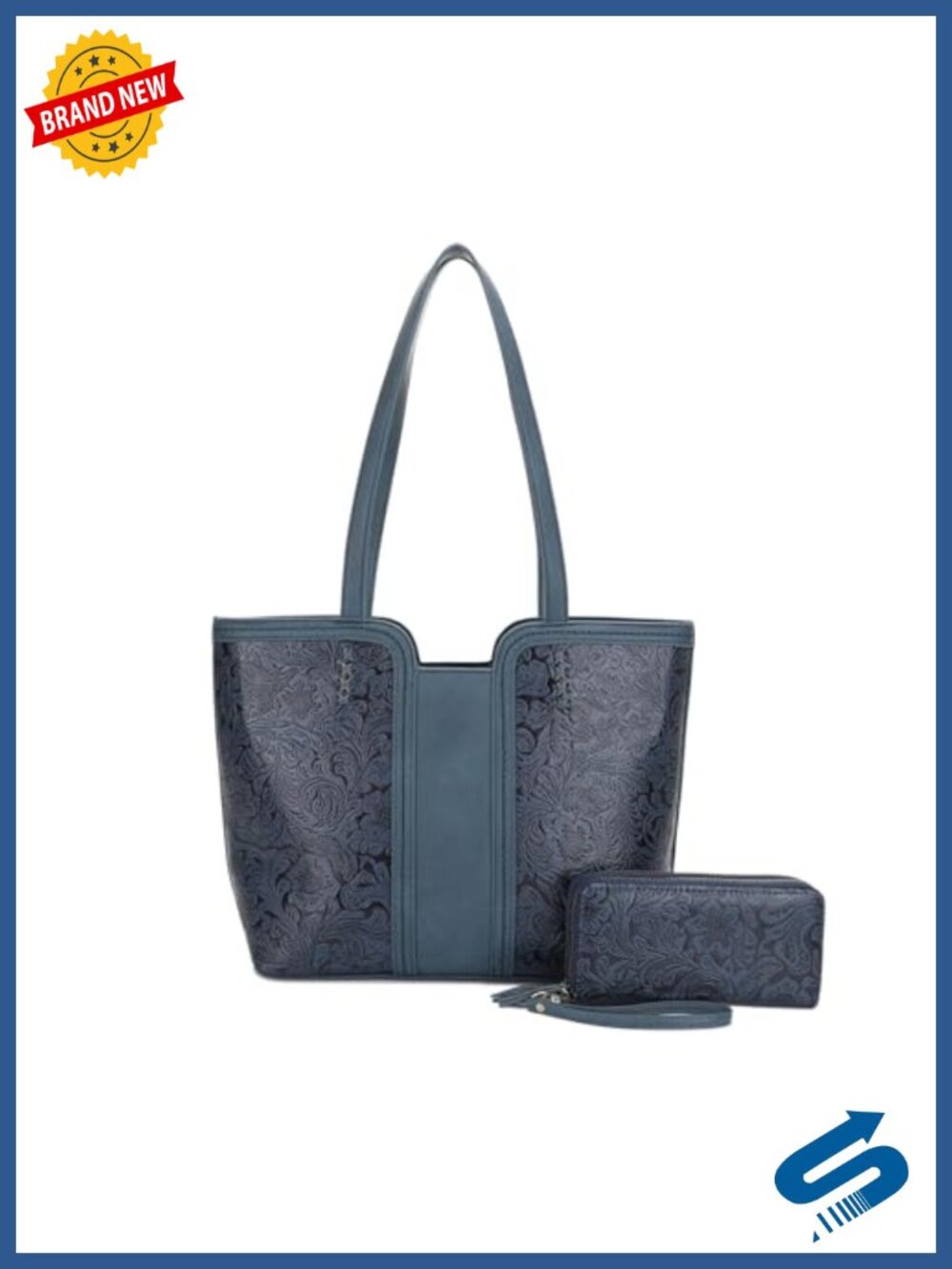 Tooled Concealed Carry Tote Bag with Lock & Key, Top Handle Shoulder Bag with